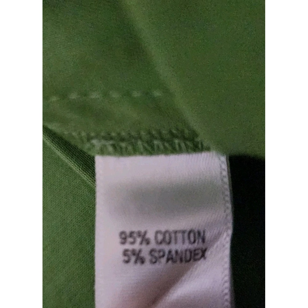 St John Pants Slacks Women's 4 Green Cotton Straight Leg Flat Front Zipper EUC - Picture 7 of 10